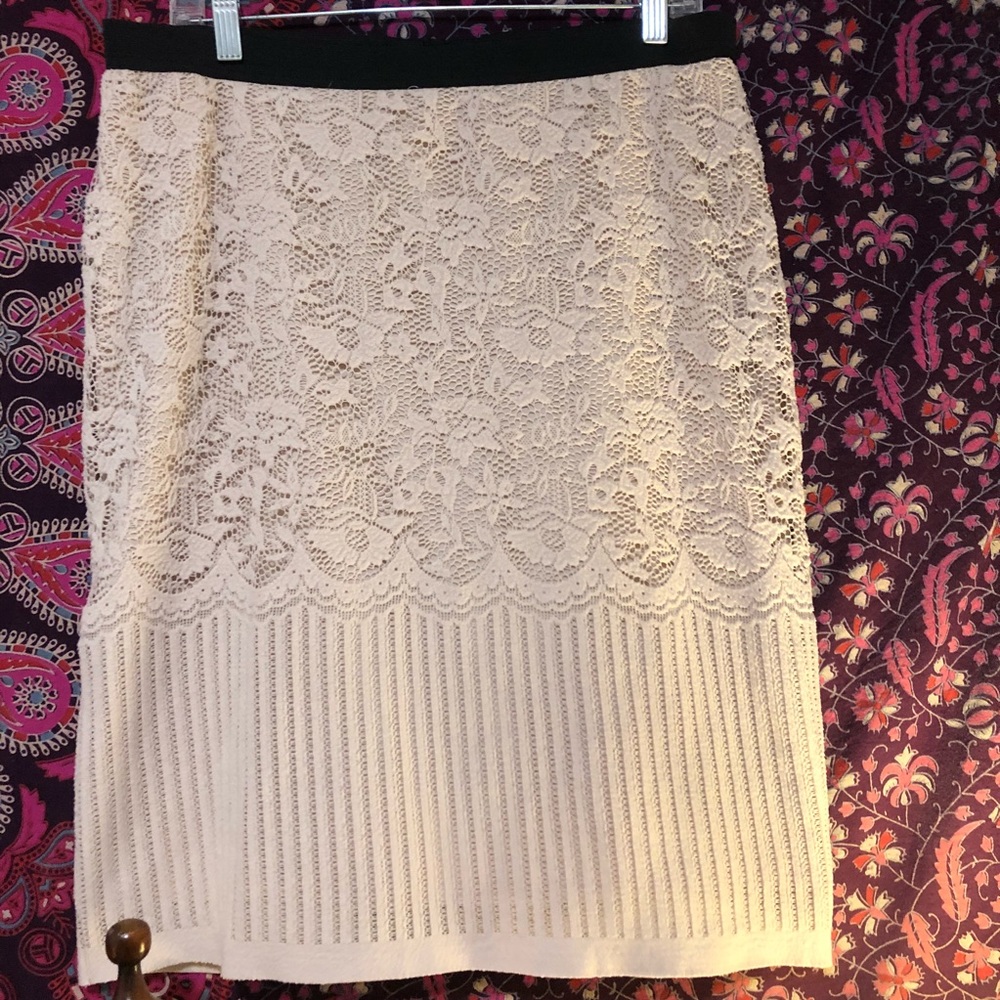 H&M beautiful so soft lace pencil skirt size large